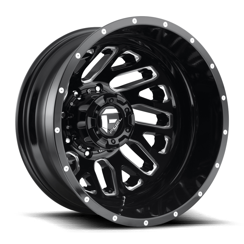 Fuel 1PC FC581 TRITON GLOSS BLACK MILLED - 8X6.5