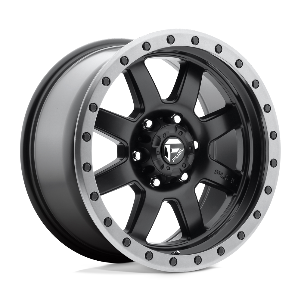 Fuel 1PC FC551 TROPHY MATTE BLACK GUN METAL RING - 5X5.0