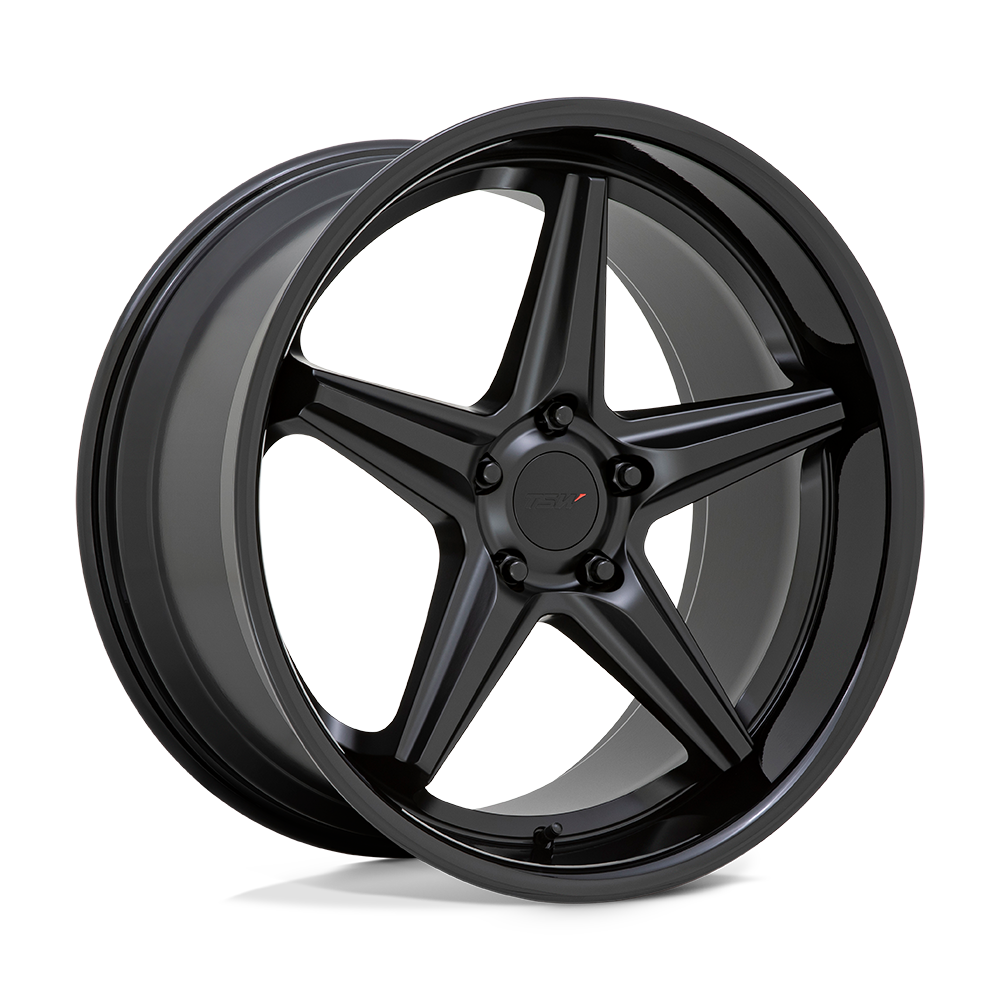 TSW TWLCH LAUNCH MATTE BLACK WITH GLOSS BLACK LIP - 5X112