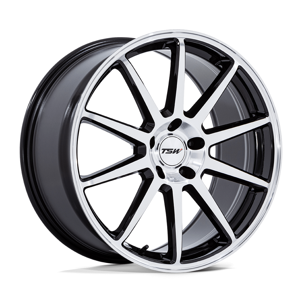 TSW TW004 CANARD GLOSS BLACK W/ MACHINED FACE - 5X4.5