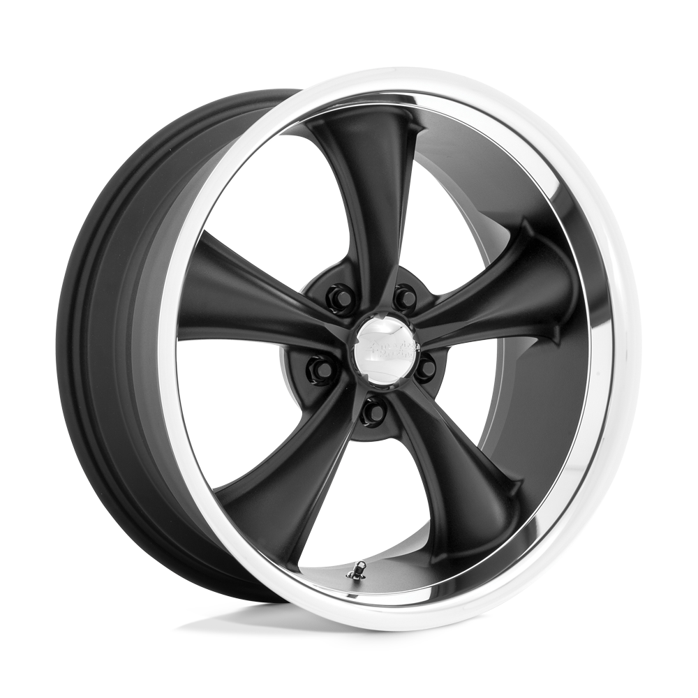 American Racing Vintage VN338 BOSS TT TEXTURED BLACK WITH DIAMOND CUT LIP - 5X4.5
