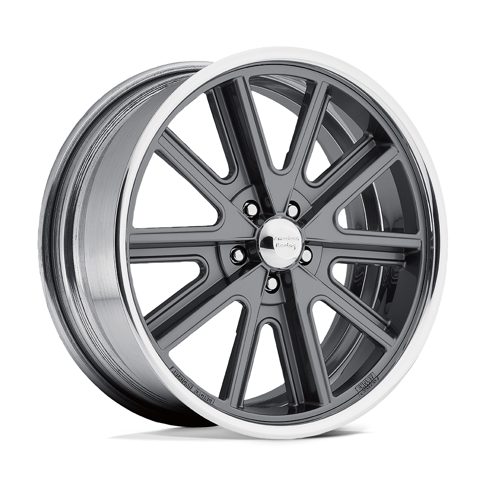 American Racing Vintage VN407 COBRA SL TWO-PIECE MAG GRAY CENTER POLISHED BARREL - BLANK