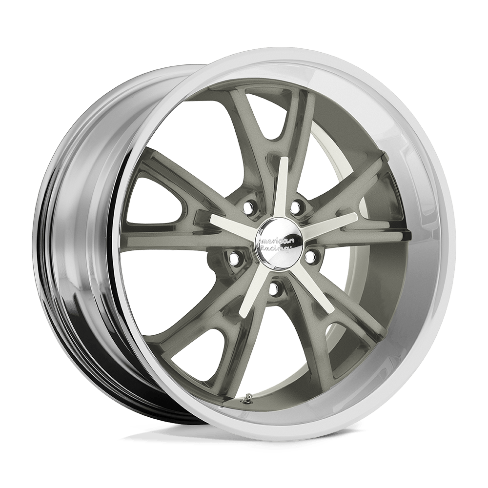 American Racing Vintage VN801 DAYTONA MAG GRAY CENTER MACHINED LIP - 5X4.75
