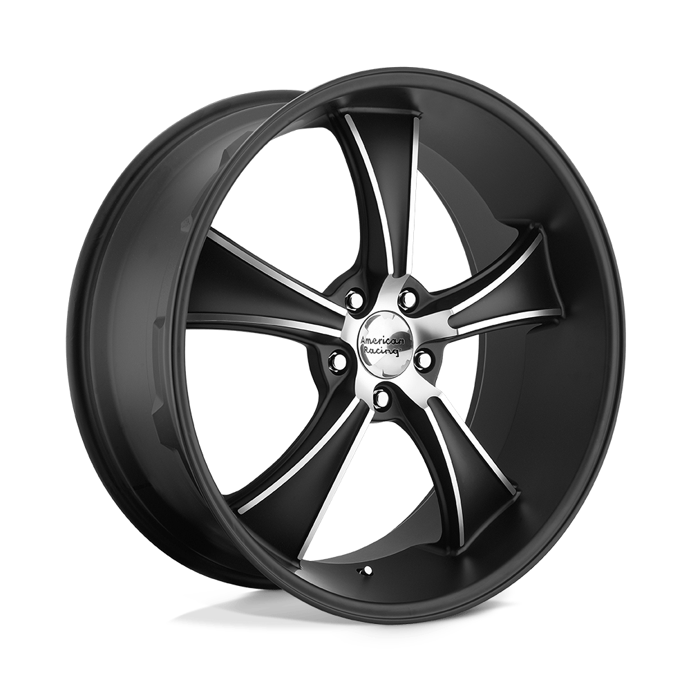 American Racing Vintage VN805 BLVD SATIN BLACK WITH MACHINED FACE - 5X4.5