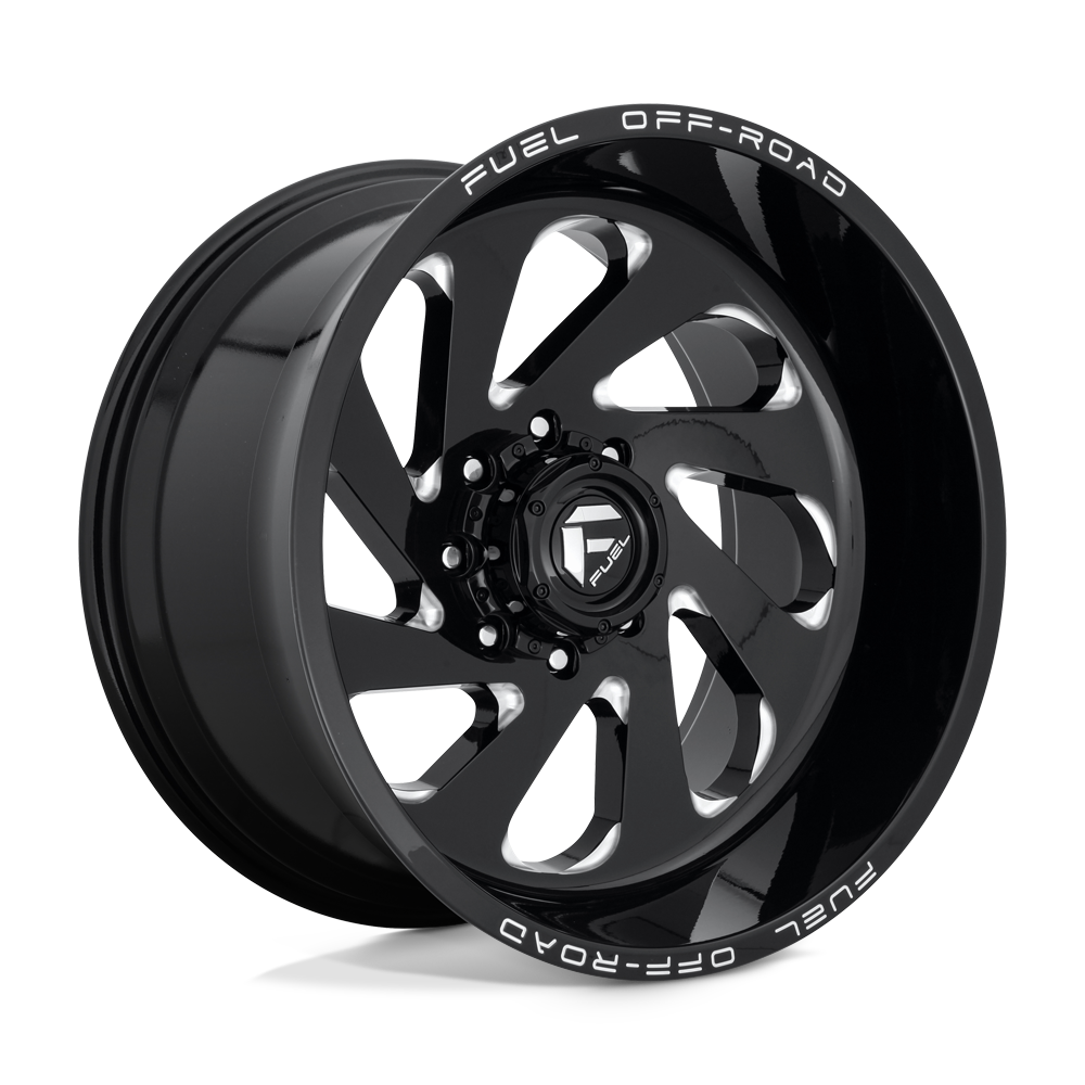 Fuel 1PC FC637 VORTEX GLOSS BLACK MILLED - 8X6.5
