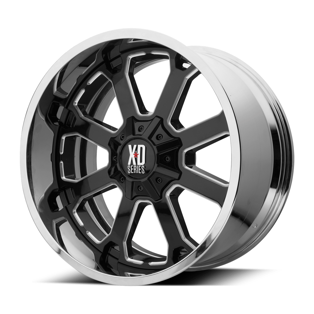XD XD202 BUCK 25 GLOSS BLACK MILLED CENTER CHROME LIP - 5X5.0/5.5