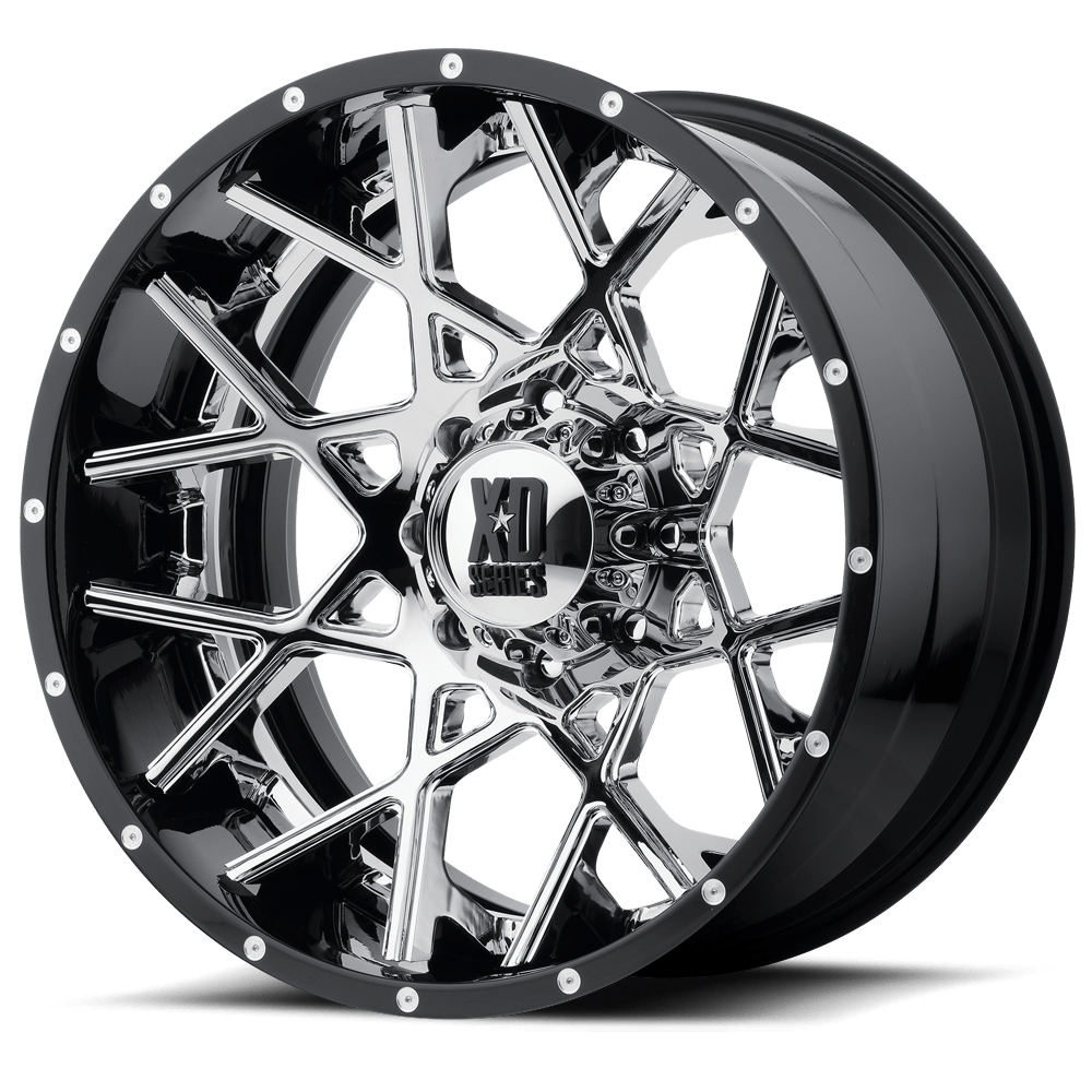 XD XD203 CHOPSTIX CHROME CENTER GLOSS BLACK MILLED LIP - 8X180