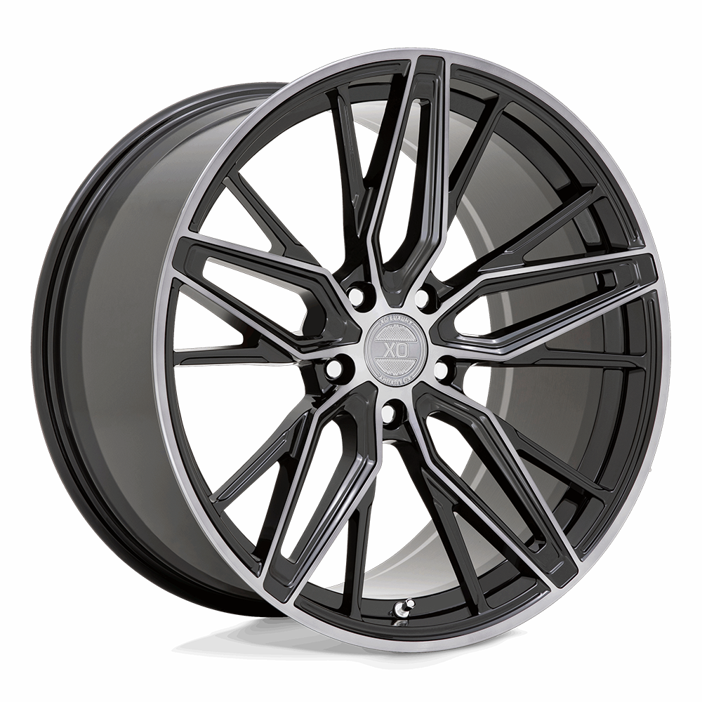 XO XOZCH ZURICH GLOSS BLACK W/ MACHINED GLOSS DARK TINT - 5X112