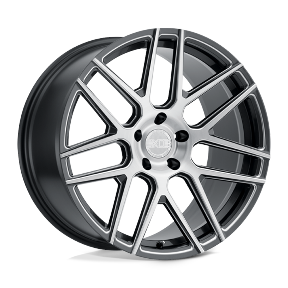 XO XOMCW MOSCOW GL-GUNMETAL W/ MILLED SPOKE & BRUSH SILVER FACE - 5X120