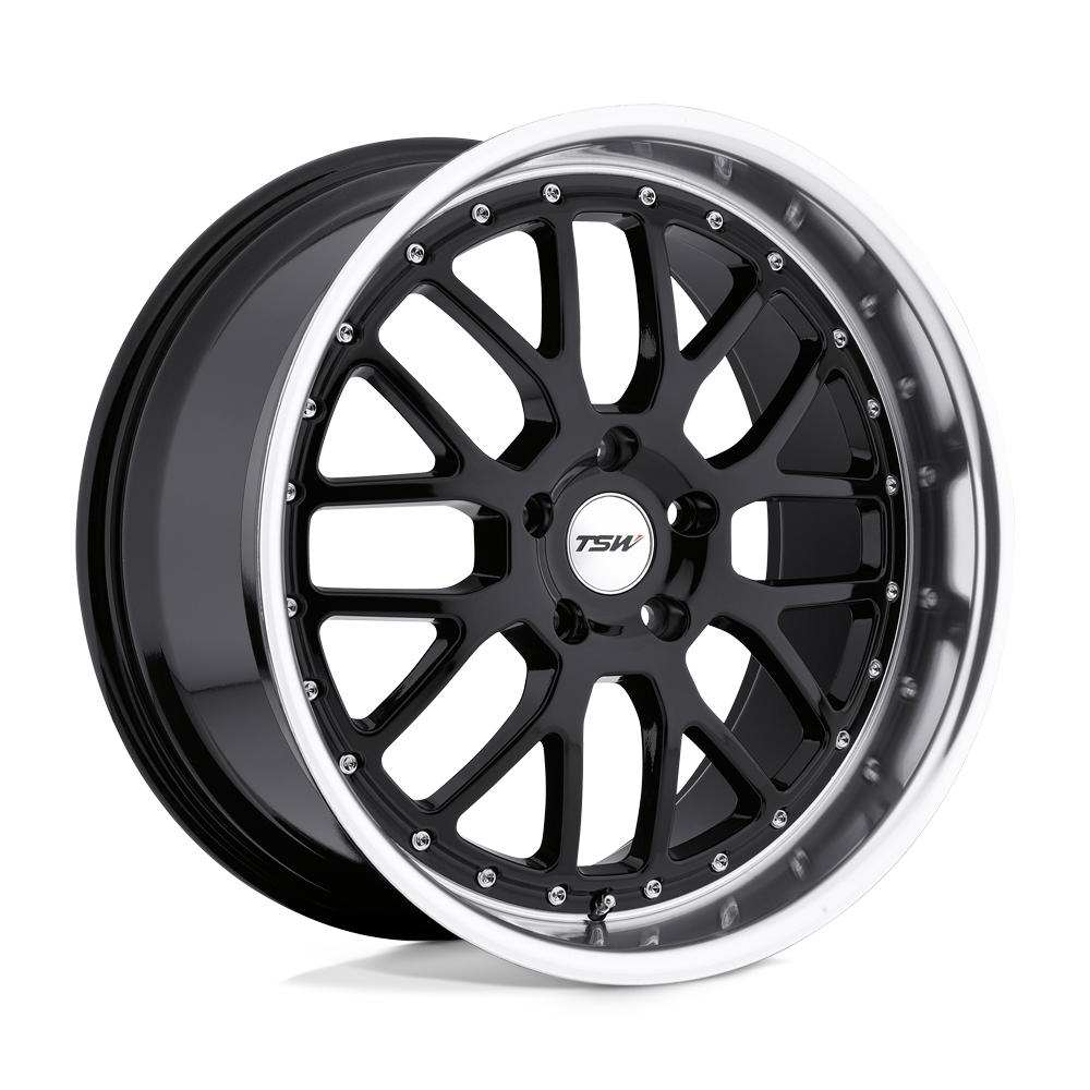 TSW TWVAL VALENCIA GLOSS BLACK W/ MIRROR CUT LIP - 5X112