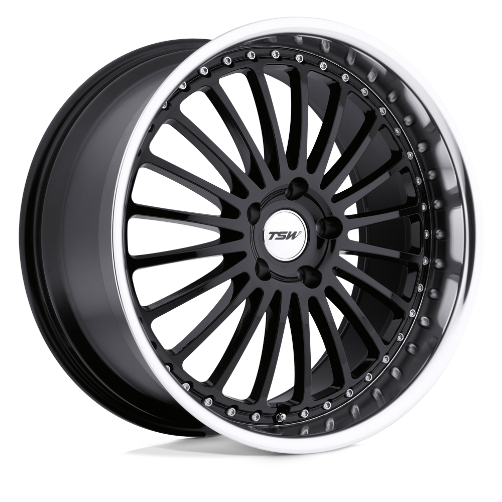 TSW TWSIL SILVERSTONE GLOSS BLACK W/ MIRROR CUT LIP - 5X4.5