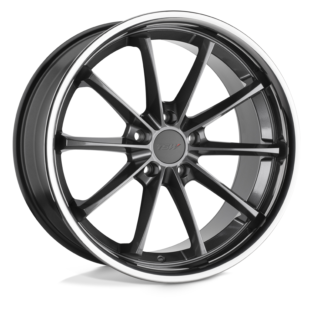 TSW TWSWP SWEEP GLOSS GUNMETAL W/ STAINLESS LIP - 5X120