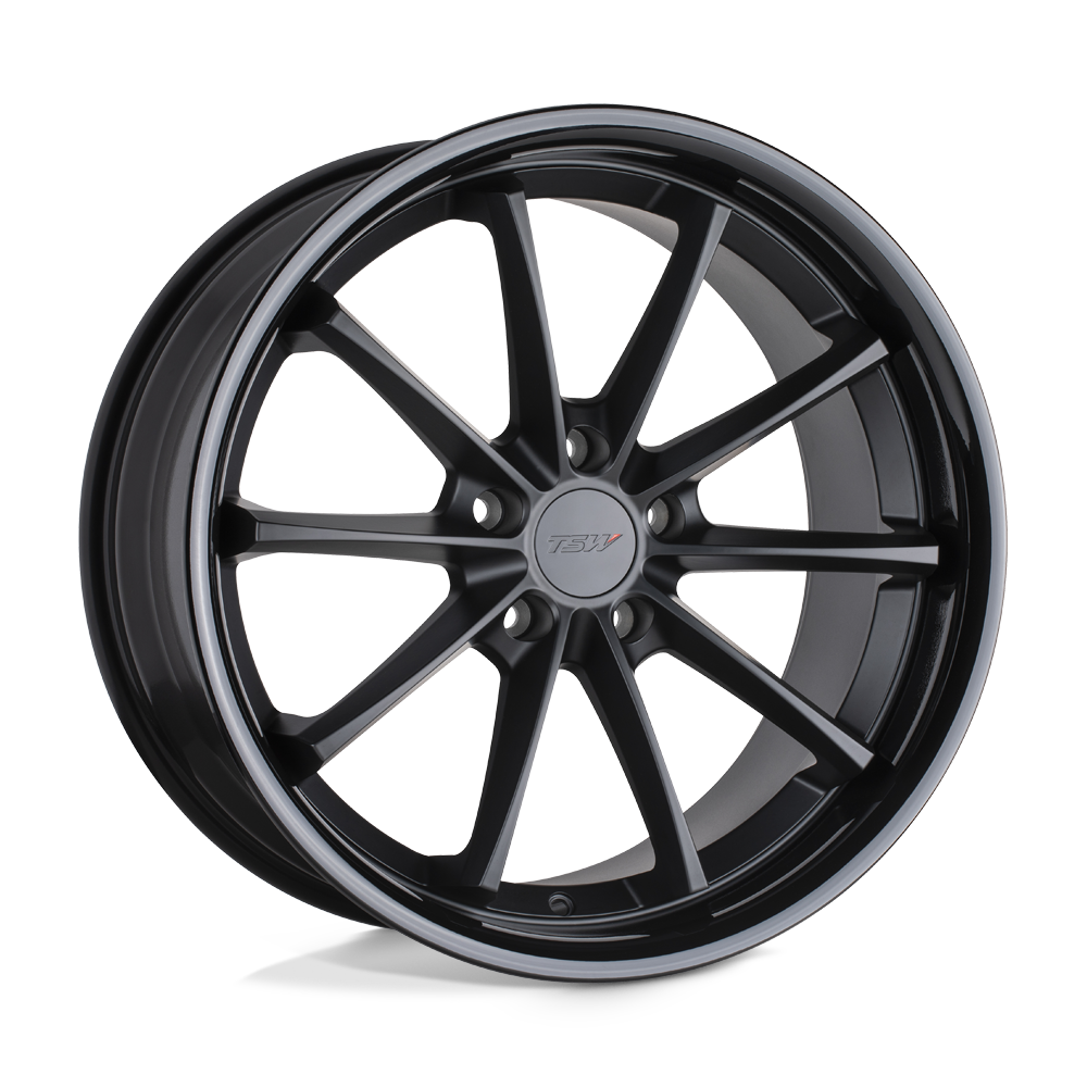 TSW TWSWP SWEEP MATTE BLACK W/ GLOSS BLACK LIP - 5X112