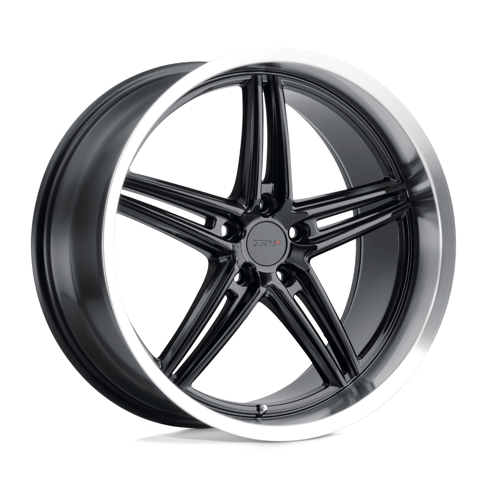 TSW TWVRT VARIANTE GLOSS BLACK W/ MACHINED LIP - 5X120