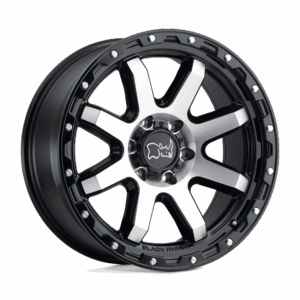 Black Rhino Hard Alloys BRCYT COYOTE GLOSS BLACK W/ MACHINED FACE & STAINLESS BOLTS - 8X170
