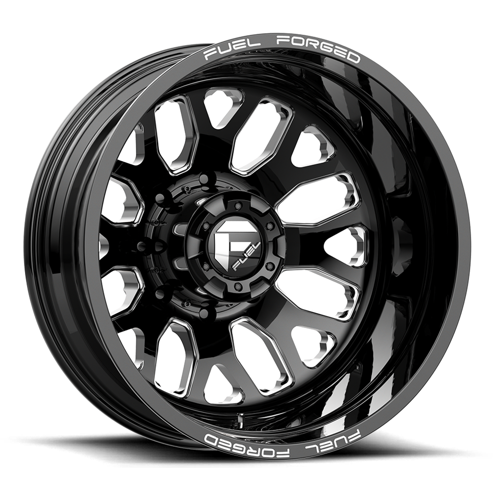 Fuel Mono FM019 FF19D DUALLY GLOSS BLACK MILLED - 8X200