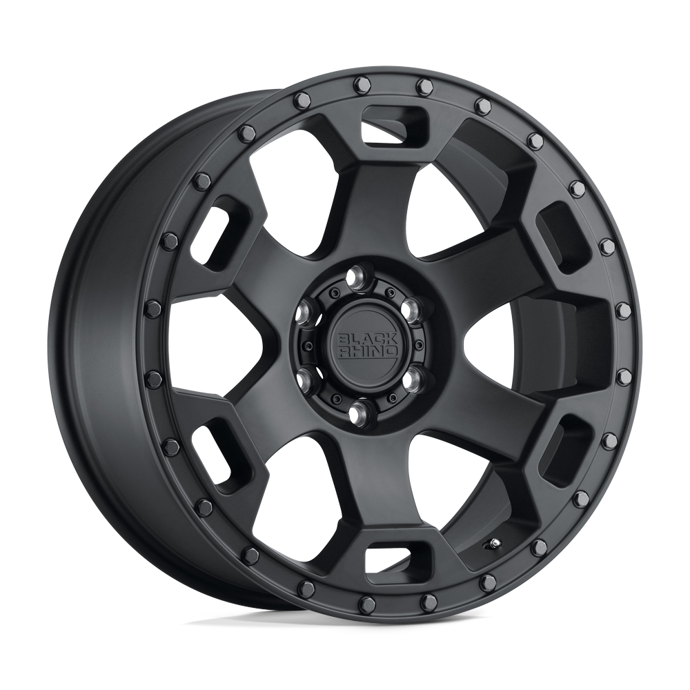 Black Rhino Hard Alloys BRGLT GAUNTLET SEMI GLOSS BLACK W/ GUNMETAL BOLTS - 6X5.5