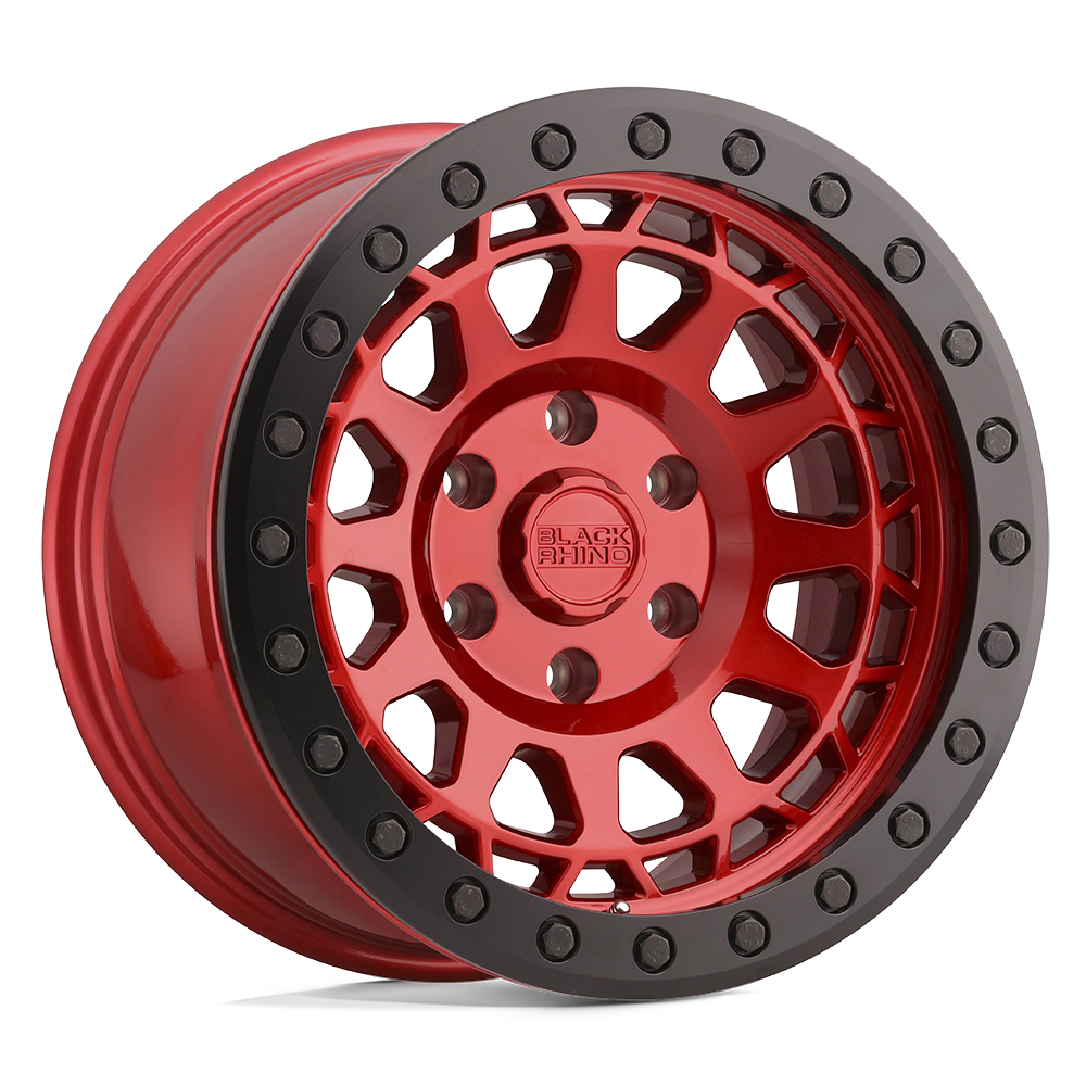 Black Rhino Hard Alloys BRPRB PRIMM BEADLOCK CANDY RED WITH BLACK RING - 6X5.5