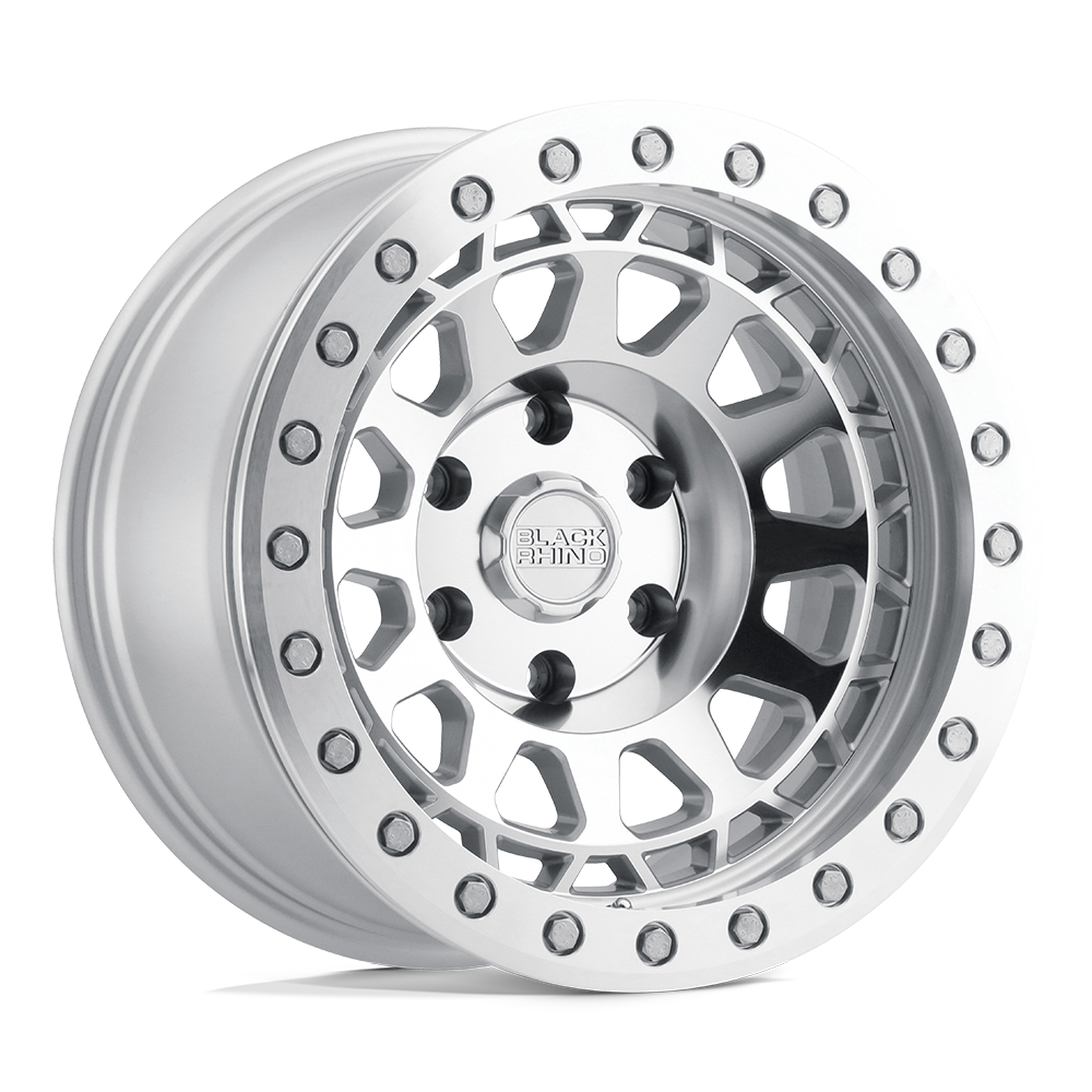 Black Rhino Hard Alloys BRPRB PRIMM BEADLOCK SILVER WITH MIRROR FACE & MACHINED RING - 5X4.5