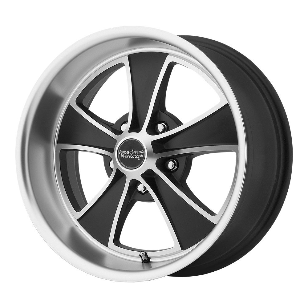 American Racing Vintage VN808 MACH 5 SATIN BLACK MACHINED - 5X4.5