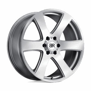 Black Rhino Hard Alloys BRHAK HAKA SILVER W/ MACHINE FACE - 6X135