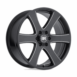 Black Rhino Hard Alloys BRHAK HAKA GLOSS BLACK W/ MILLED SPOKES - 6X4.5