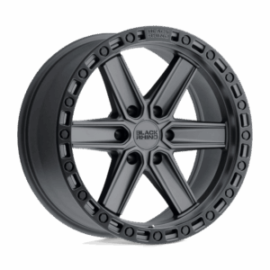 Black Rhino Hard Alloys BRHDS HENDERSON GUN BLACK W/ BLACK RING - 6X135
