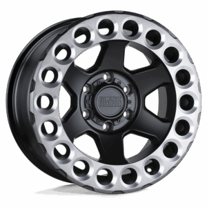 Black Rhino Hard Alloys BRODA ODESSA MATTE BLACK W/ MACHINED TINT LIP & MILLED RINGS - 5X5.0
