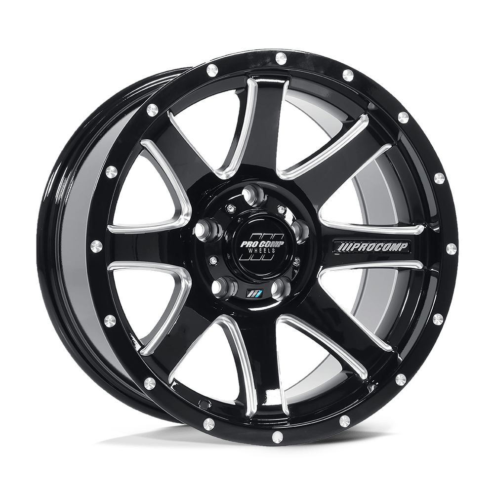 Pro Comp Alloys PA076 PATRIOT GLOSS BLACK MILLED - 5X5.0
