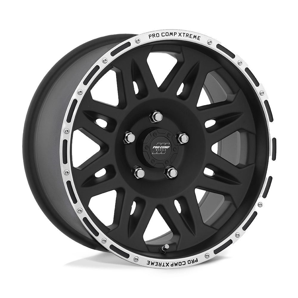 Pro Comp Alloys PA005 TORQ FLAT BLACK MACHINED - 5X5.0