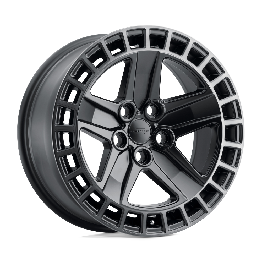 RedBourne REASN ALSTON MATTE BLACK W/ MACHINED DARK TINT LIP - 5X120