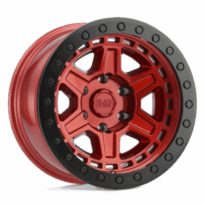 Black Rhino Hard Alloys BRREN RENO CANDY RED W/ BLACK RING & BOLTS - 6X5.5