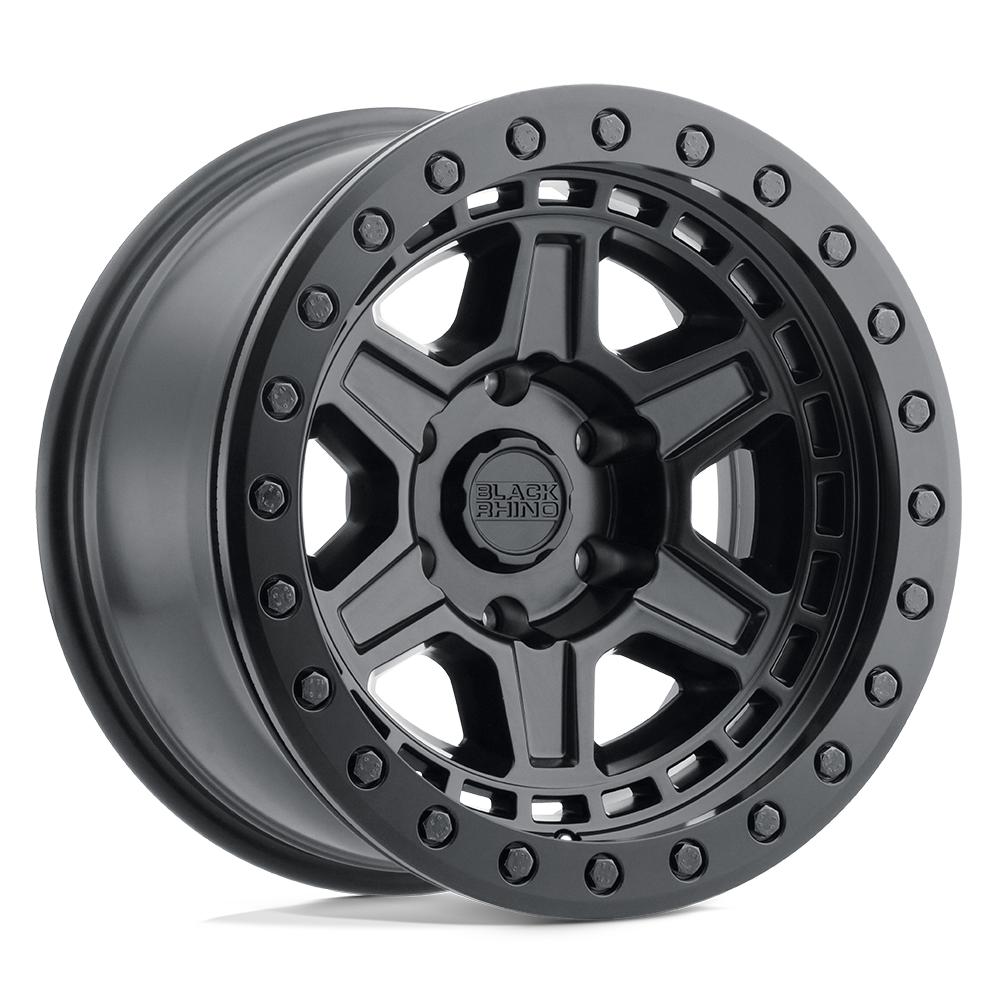 Black Rhino Hard Alloys BRREN RENO MATTE BLACK W/ BRASS BOLTS - 6X5.5
