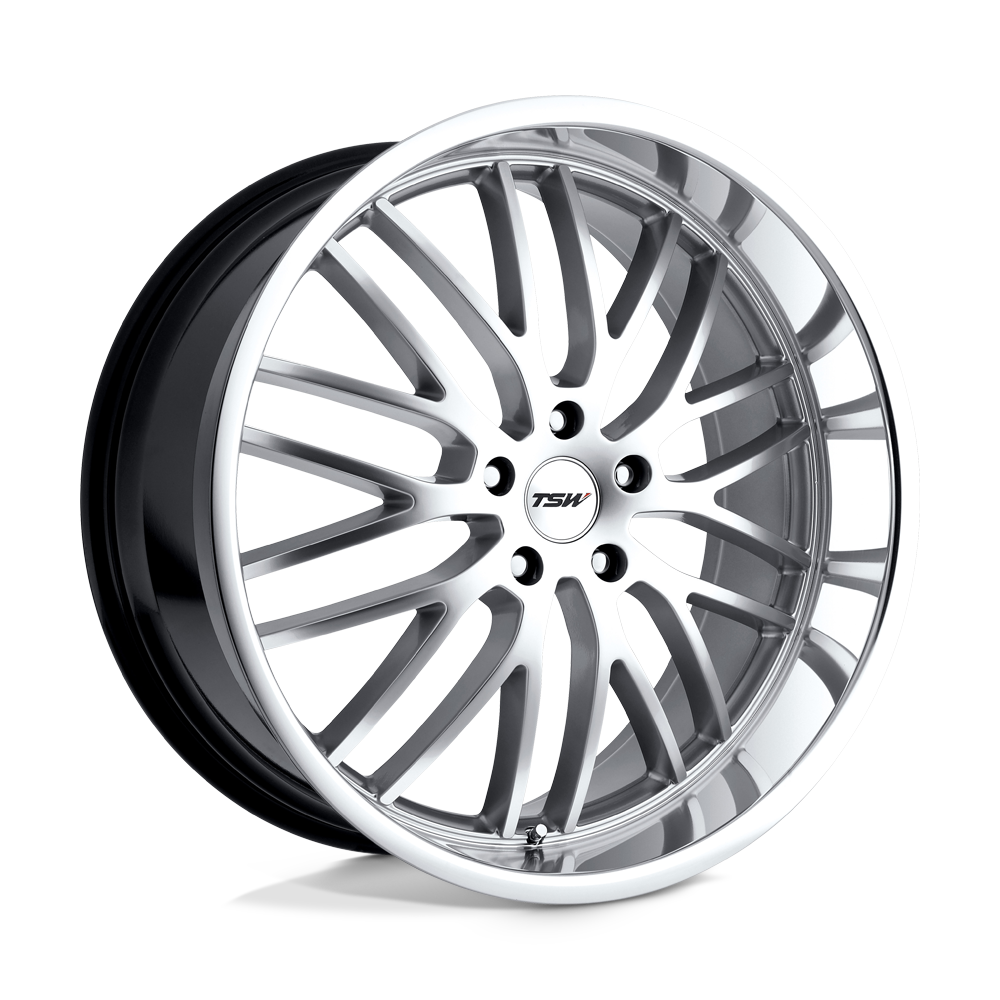 TSW TWSNT SNETTERTON HYPER SILVER W/ MIRROR CUT LIP - 5X120