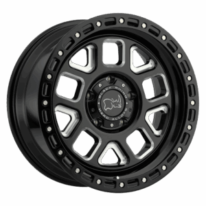 Black Rhino Hard Alloys BRALP ALPINE GLOSS BLACK W/ MILLED SPOKES - 6X5.5