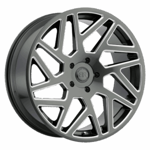 Black Rhino Hard Alloys BRCYC CYCLONE GLOSS TITANIUM W/ MILLED SPOKES - 5X5.0