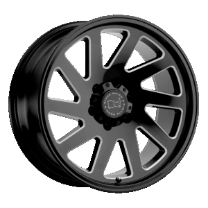 Black Rhino Hard Alloys BRTHR THRUST GLOSS BLACK W/ MILLED SPOKES - 5X5.0