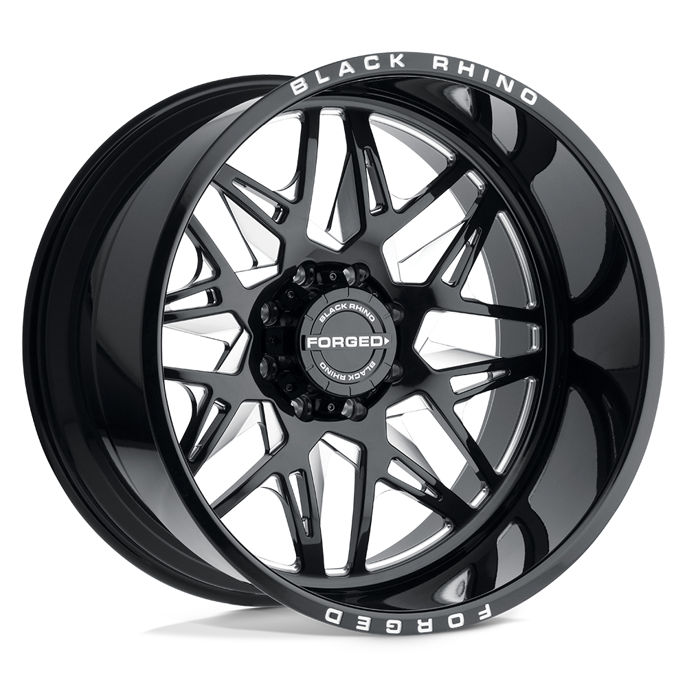 Black Rhino Hard Alloys BRTWS TWISTER GLOSS BLACK W/ MILLED SPOKES DIRECTIONAL - 5X5.0