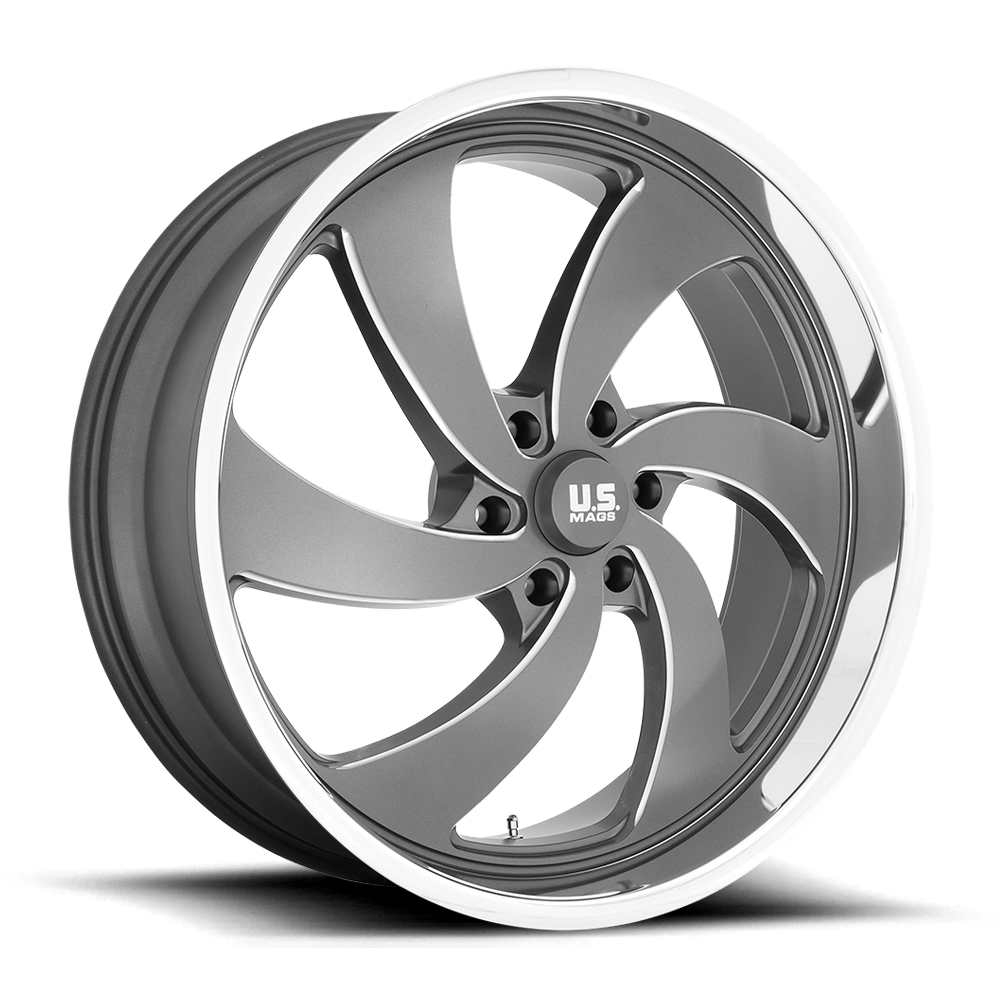 US Mag 1PC UC133 DESPERADO ANTHRACITE MILLED DIAMOND CUT MILLED - 6X135